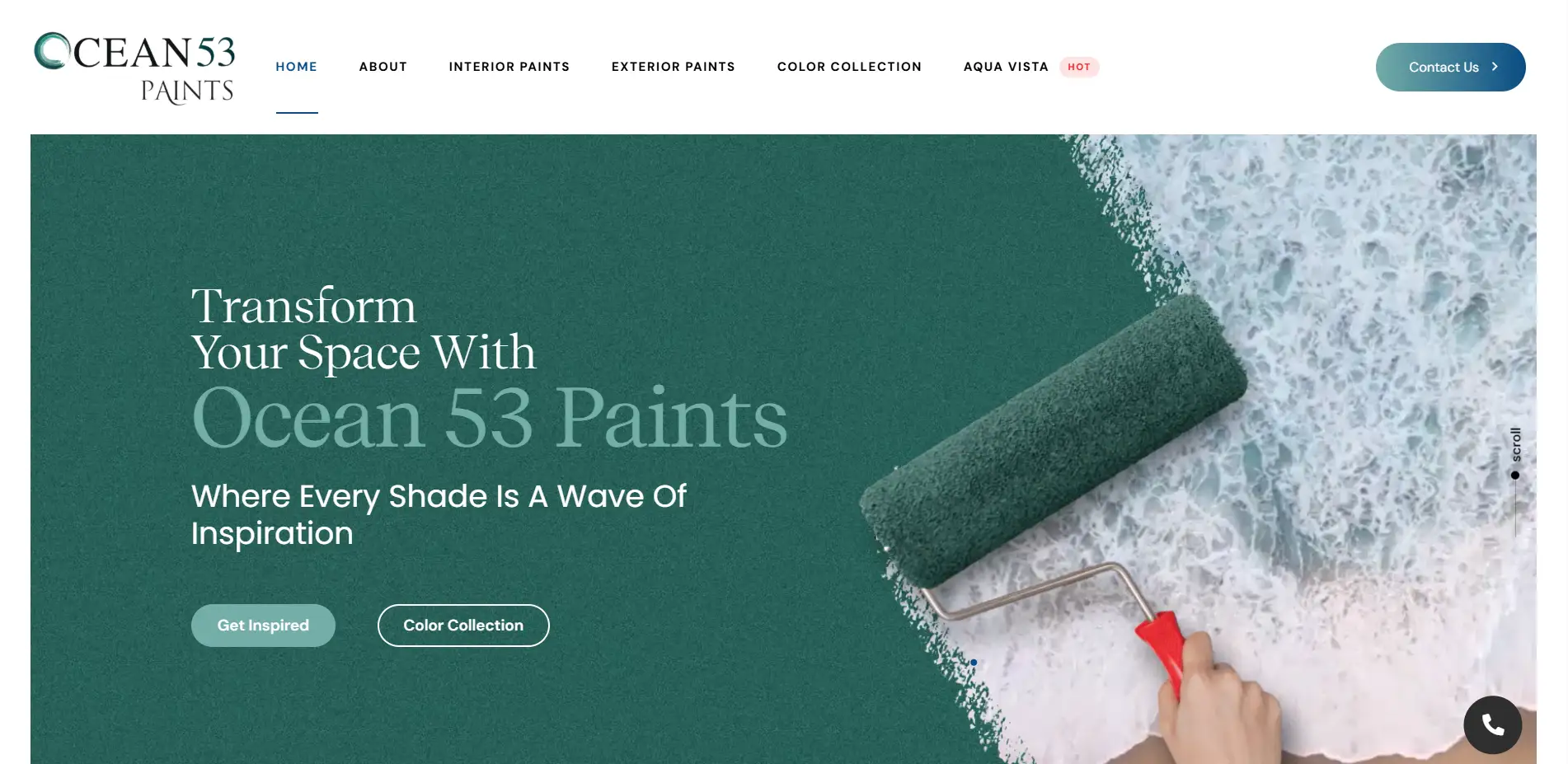 Ocean53 Paints website preview
