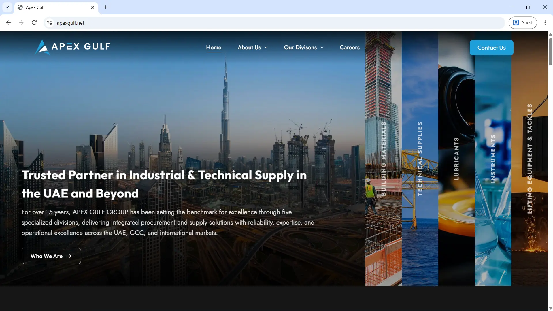 Apex Gulf website preview