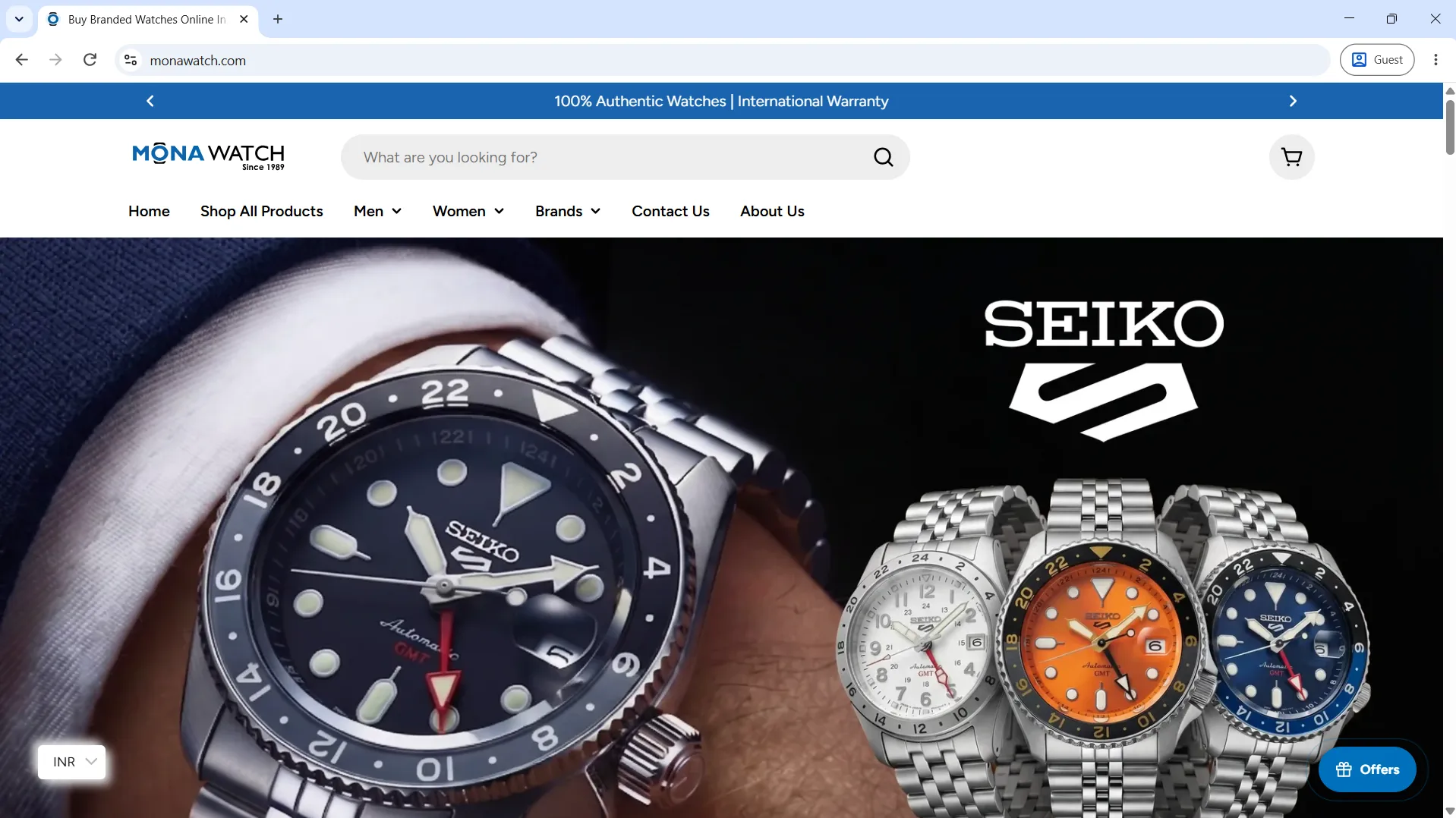 Mona Watch website preview