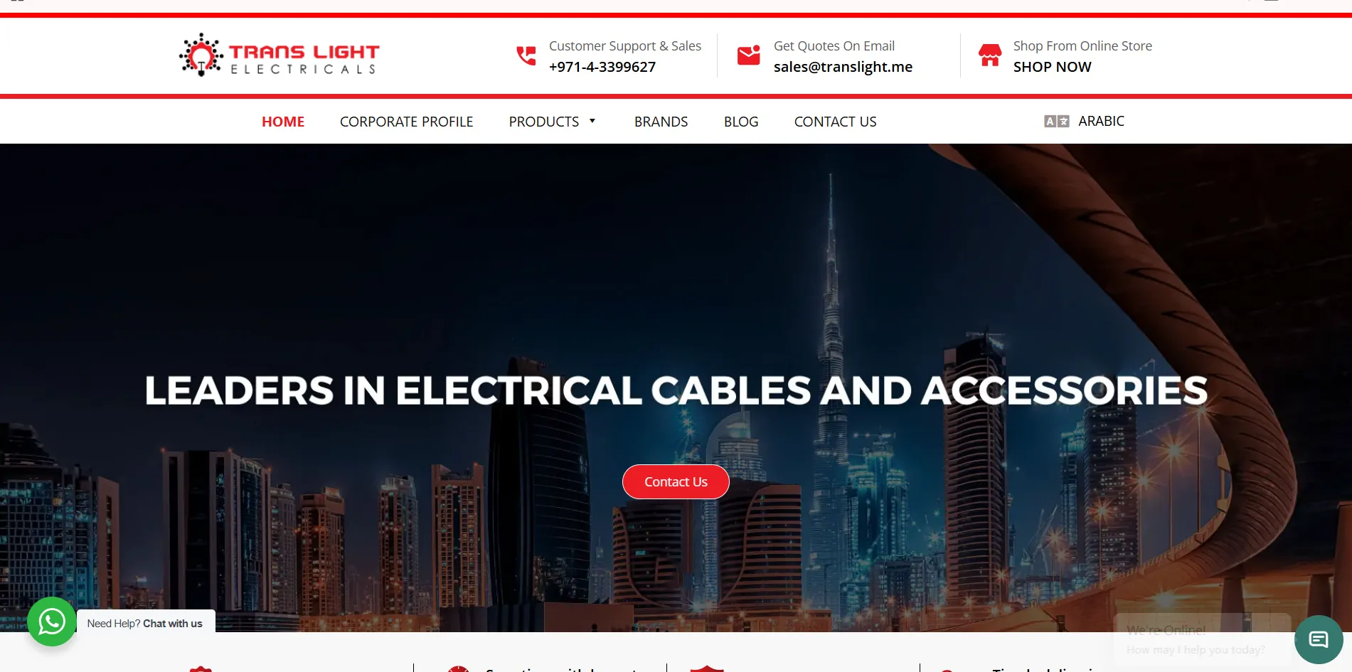 Trans Light website preview